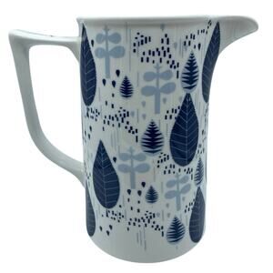 Donna Wilson‎ Sprig Blue White Pitcher 2009 Rare Bone china United Kingdom
